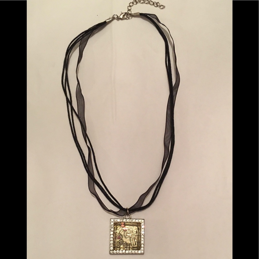 Cross Necklace with Crystals -Jennifer Strickland